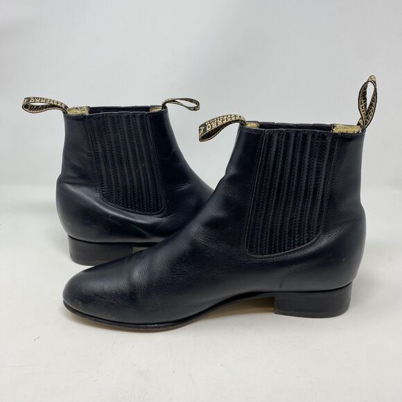 EL Besserro Boots Mens Size 29.5 Black Leather Chelsea Ankle Dress Pull On main image 5
